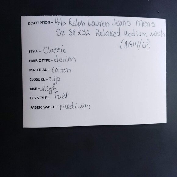 Polo Ralph Lauren Jeans Mens Size 38x32 Relaxed Medium Wash - Picture 7 of 7